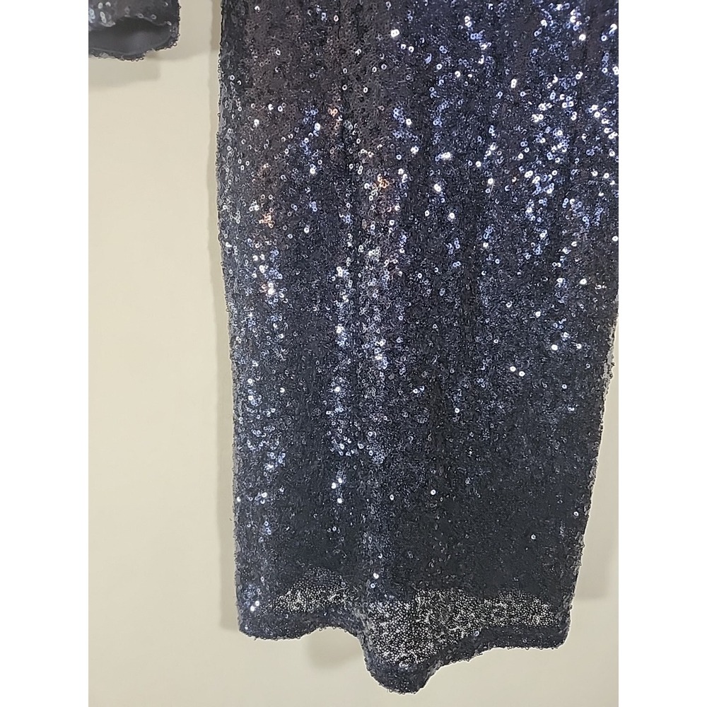 LULUS Delightful Ways Navy Blue All Over Sequin Mini Body Con Dress Womens‎ M - Picture 2 of 9
